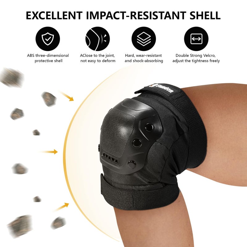 Tanden Skateboard Protective Gear Youth Knee Pads and Elbow Pads Set  Elbow and Knee Pads for Roller Skating Wrist Guards Skateboarding Pads - Image 4